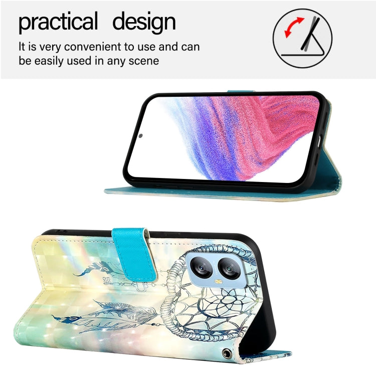 For Blackview A52 3D Painting Horizontal Flip Leather Phone Case(Dream Wind Chimes) - More Brand by buy2fix | Online Shopping UK | buy2fix