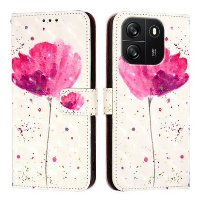 For Blackview Wave 6C 3D Painting Horizontal Flip Leather Phone Case(Flower) - More Brand by buy2fix | Online Shopping UK | buy2fix