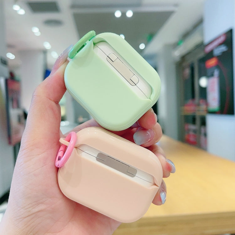 For AirPods 2 / 1 Fresh 3D Text Skin Feel Earbuds Box PC Case(Green) - For AirPods Pro 2 by buy2fix | Online Shopping UK | buy2fix