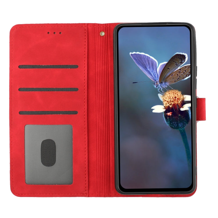 For Samsung Galaxy S25 5G Flower Embossing Pattern Leather Phone Case(Red) - Galaxy S25 5G Cases by buy2fix | Online Shopping UK | buy2fix