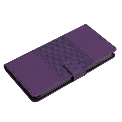 For Samsung Galaxy S25+ 5G Diamond Embossed Skin Feel Leather Phone Case(Purple) - Galaxy S25+ 5G Cases by buy2fix | Online Shopping UK | buy2fix