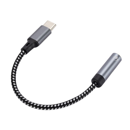 13cm AUX 3.5mm Female to Type-C Cable Audio Cable(Grey) - Type-C Adapter by buy2fix | Online Shopping UK | buy2fix