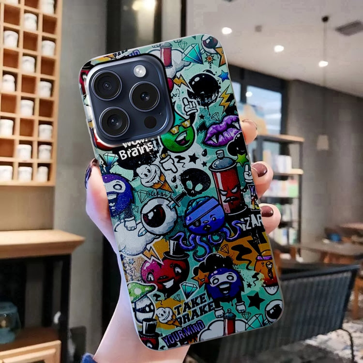 For iPhone 16 Pro Max Colored Drawing Pattern TPU Phone Case(Graffiti) - iPhone 16 Pro Max Cases by buy2fix | Online Shopping UK | buy2fix