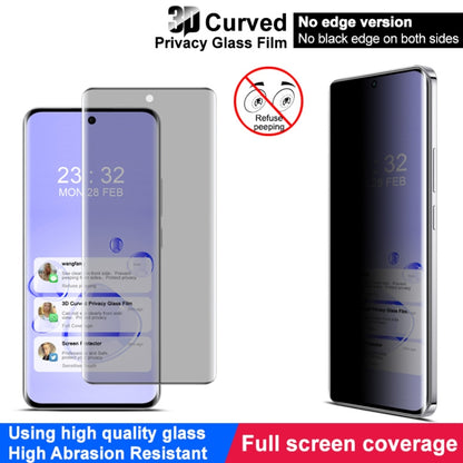 For OPPO Reno12 Global imak 3D Curved Privacy Full Screen Tempered Glass Film - Reno12 Tempered Glass by imak | Online Shopping UK | buy2fix