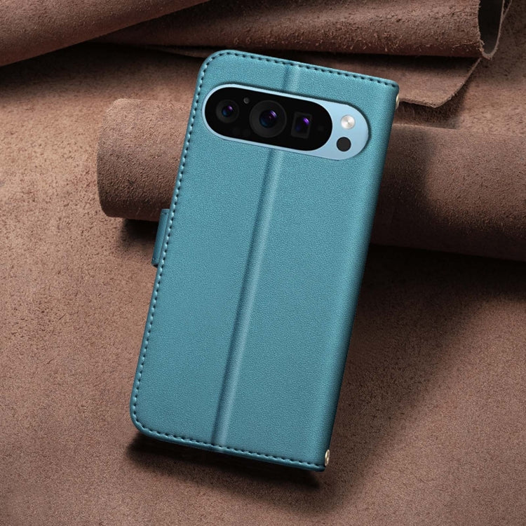 For Google Pixel 9 Pro Square Texture Leather Phone Case(Green) - Google Cases by buy2fix | Online Shopping UK | buy2fix