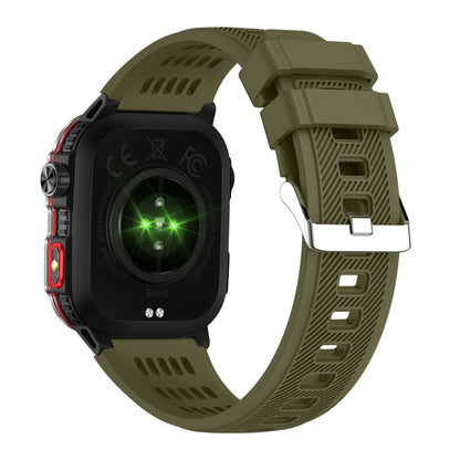 HT29 2.01 inch IPS Screen Triple Proof Smart Watch with Banknote Detector Light(Green) - Smart Watches by buy2fix | Online Shopping UK | buy2fix