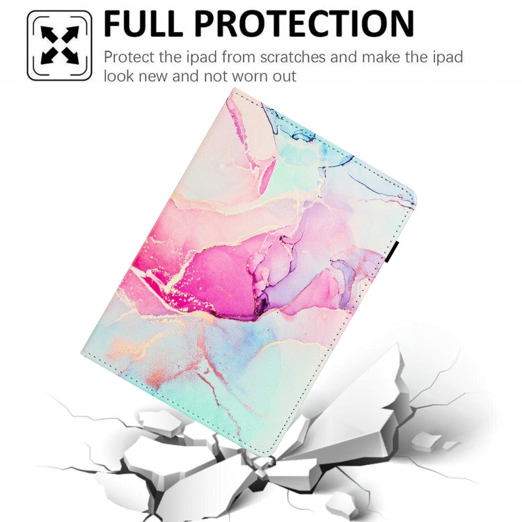 For iPad Air 11 2024 / 2022 / 2020 10.9 Marble Litchi Leather Smart Tablet Case(Pink) - iPad Air 11 2024 Cases by buy2fix | Online Shopping UK | buy2fix