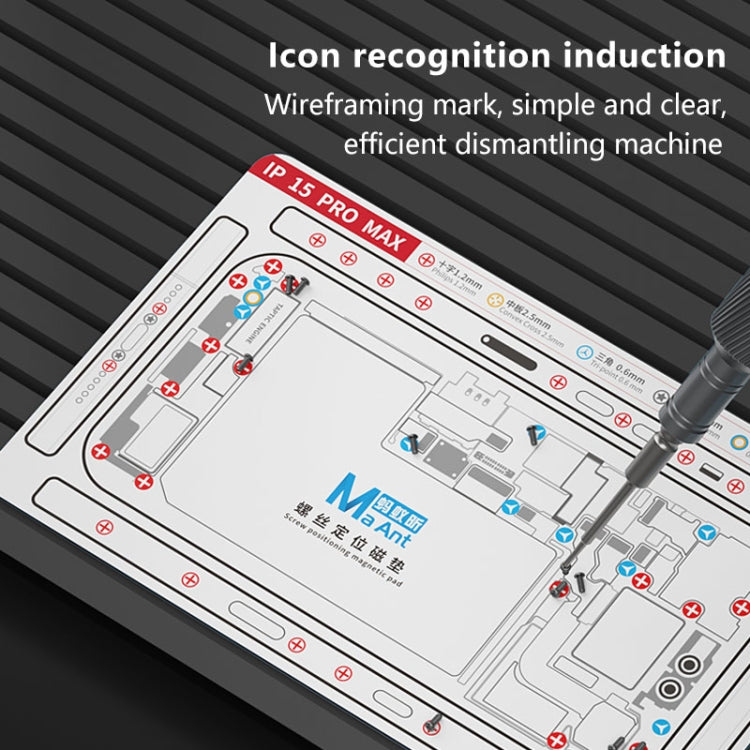 For iPhone 13 Pro Max MaAnt Double-sided Screw Positioning Flexible Soft Magnetic Pad - Magnetic Screws Mat by buy2fix | Online Shopping UK | buy2fix