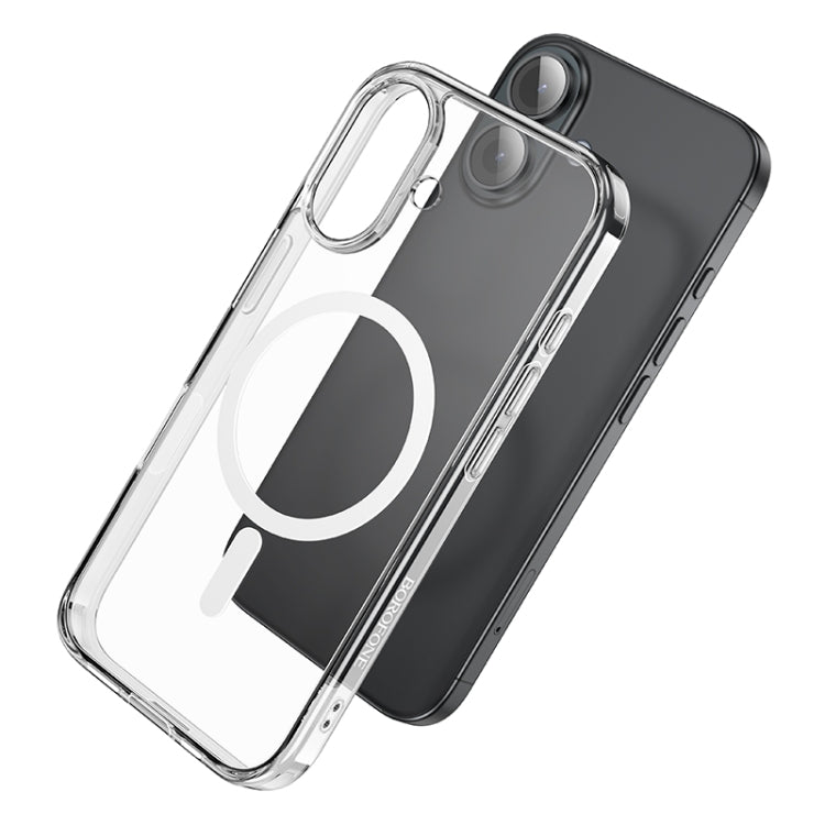 For iPhone 16 BOROFONE BI5 Ice Shield Series MagSafe Magnetic Phone Case(Transparent) - iPhone 16 Cases by Borofone | Online Shopping UK | buy2fix