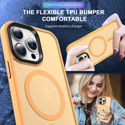 For iPhone 13 Pro MagSafe Magnetic Skin Feel Frosted Phone Case(Orange) - iPhone 13 Pro Cases by buy2fix | Online Shopping UK | buy2fix