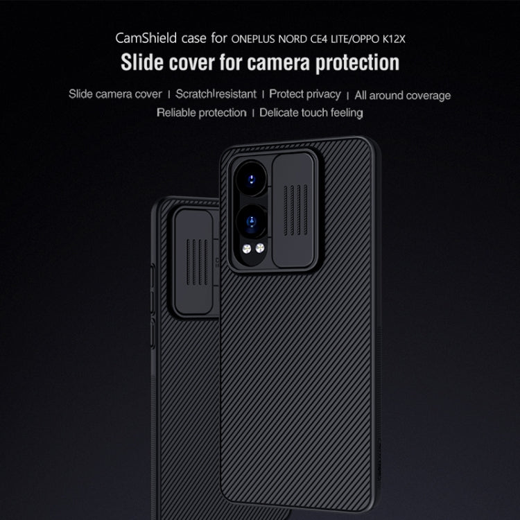 For OnePlus Nord CE4 Lite / OPPO K12x NILLKIN Black Mirror Series Camshield PC Phone Case(Blue) - OnePlus Cases by NILLKIN | Online Shopping UK | buy2fix