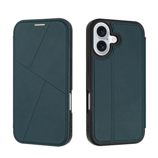 For iPhone 16 Magnetic Armor Series RFID Card Slots Leather Phone Case(Green) - iPhone 16 Cases by buy2fix | Online Shopping UK | buy2fix