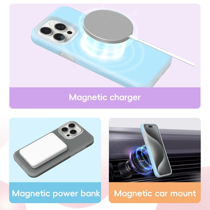 For iPhone 16 Jelly Liquid Silicone MagSafe Magnetic Phone Case(Grey) - iPhone 16 Cases by buy2fix | Online Shopping UK | buy2fix