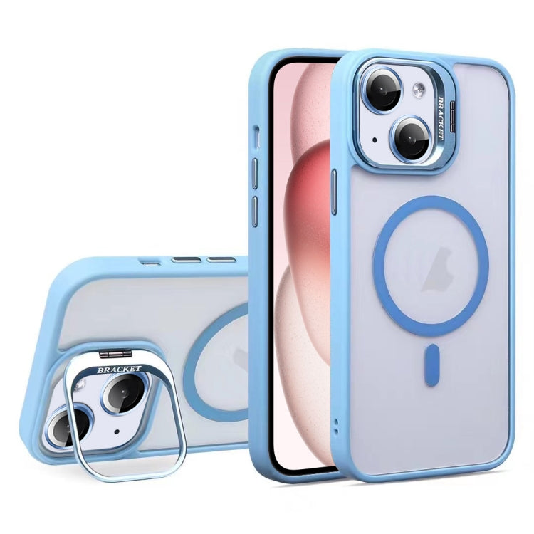 For iPhone 15 U1 Invisible Lens Holder Acrylic + TPU MagSafe Magnetic Phone Case(Sierra Blue) - iPhone 15 Cases by buy2fix | Online Shopping UK | buy2fix