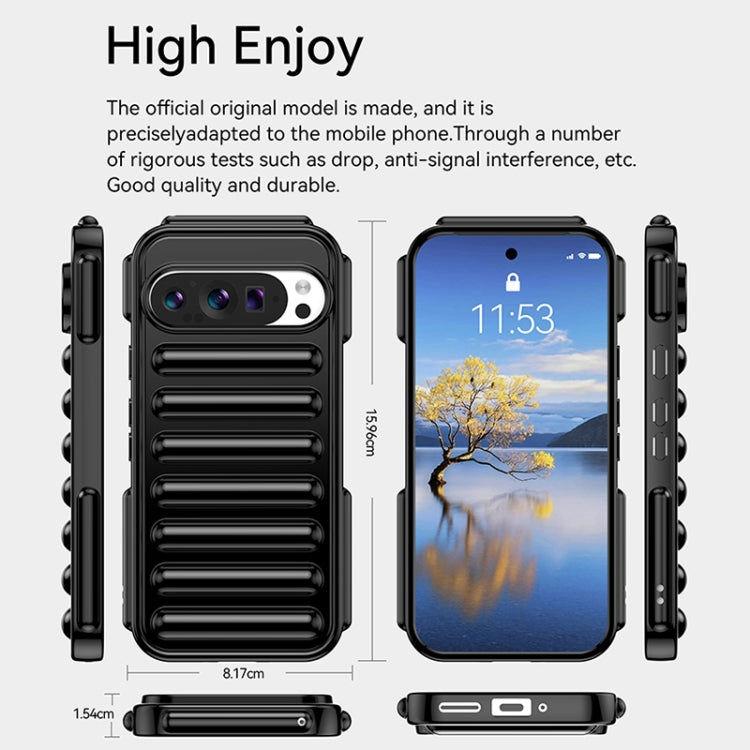 For Google Pixel 9 Pro XL Capsule Series Candy Color TPU Phone Case(Black) - Google Cases by buy2fix | Online Shopping UK | buy2fix