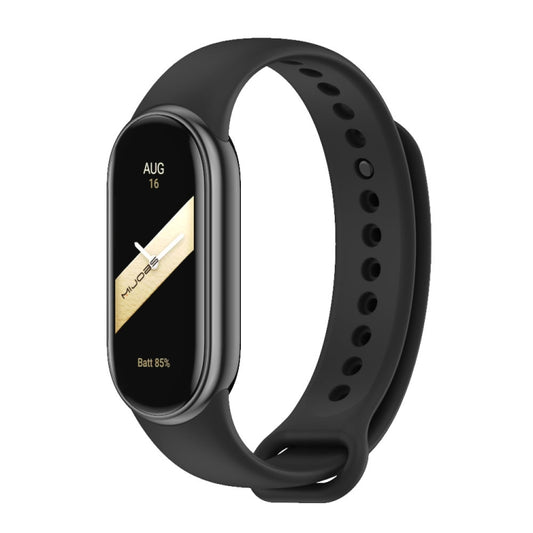 For Xiaomi Smart Band 9 / 8 MIJOBS Metal Buckle Solid Color Silicone Watch Band(Black) - Watch Bands by MIJOBS | Online Shopping UK | buy2fix