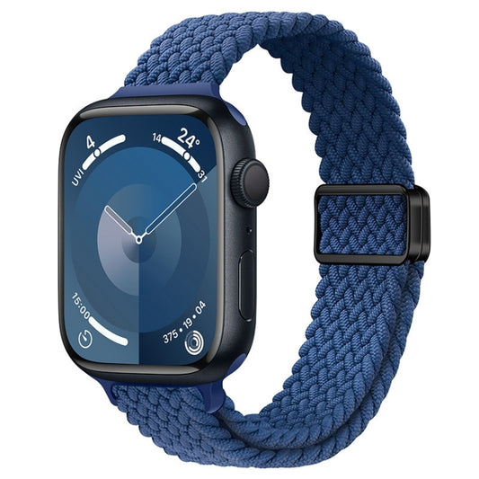 For Apple Watch Ultra 2 49mm Slim Magnetic Buckle Nylon Braided Watch Band(Atlantic Blue) - Watch Bands by buy2fix | Online Shopping UK | buy2fix