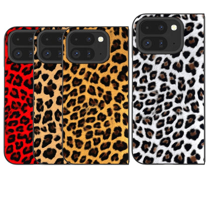 For Google Pixel 9 Pro Fold Black Frame Leopard Full Coverage Phone Case(Golden Leopard) - Google Cases by buy2fix | Online Shopping UK | buy2fix