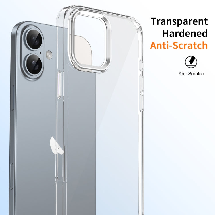 For iPhone 16 Plus Ice Feel HD Transparent PC Full Coverage Phone Case(Silver) - iPhone 16 Plus Cases by buy2fix | Online Shopping UK | buy2fix