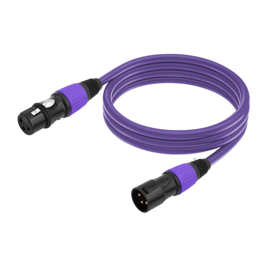 JC1015 XLR 3pin Male to Female Audio Cable, Length:5m(Purple) - Microphone Audio Cable & Connector by buy2fix | Online Shopping UK | buy2fix