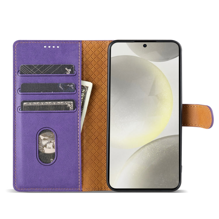 For Motorola Moto G Stylus 2024 N.BEKUS CSJ-P1 Solid Color Leather Phone Case(Purple) - Motorola Cases by N.BEKUS | Online Shopping UK | buy2fix