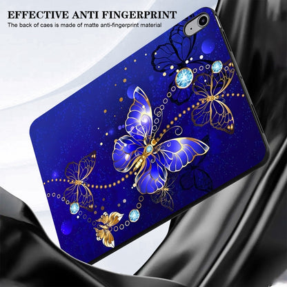 For iPad Air 11 2024 Color Painting Pattern Smart Tablet TPU Case(Blue Butterfly) - iPad Air 11 2024 Cases by buy2fix | Online Shopping UK | buy2fix