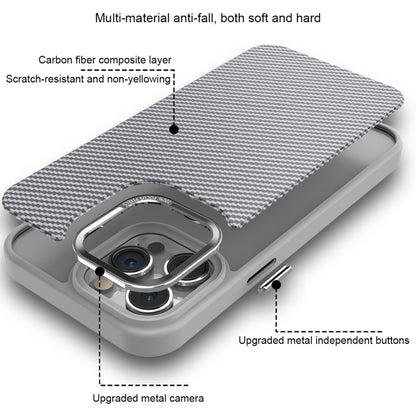 For iPhone 16 Carbon Fiber Texture MagSafe Magnetic Shockproof Phone Case(Blue) - iPhone 16 Cases by buy2fix | Online Shopping UK | buy2fix