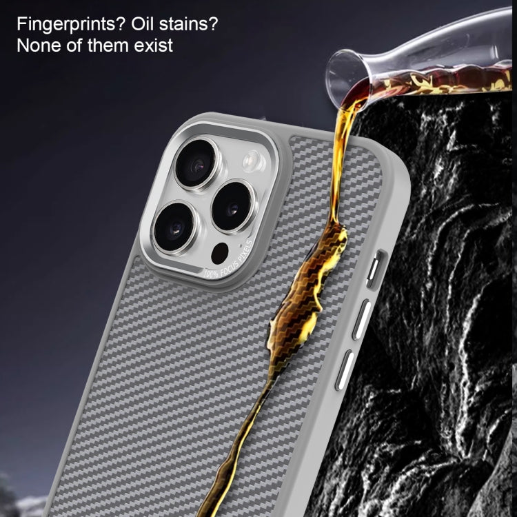 For iPhone 14 Plus Carbon Fiber Texture MagSafe Magnetic Shockproof Phone Case(Purple) - iPhone 14 Plus Cases by buy2fix | Online Shopping UK | buy2fix