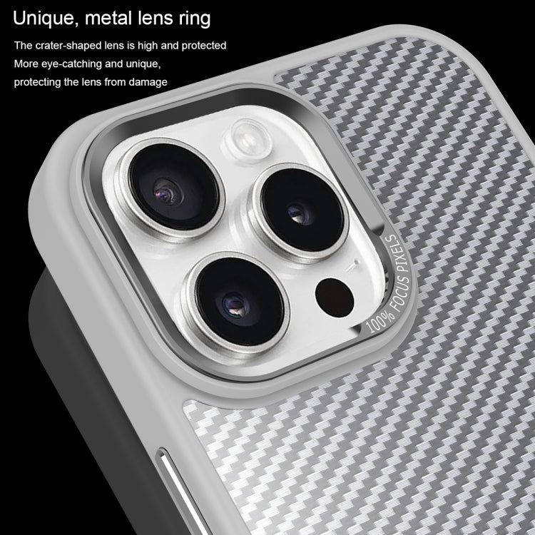 For iPhone 13 Pro Carbon Fiber Texture MagSafe Magnetic Shockproof Phone Case(Grey) - iPhone 13 Pro Cases by buy2fix | Online Shopping UK | buy2fix