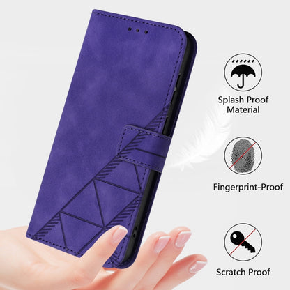 For Redmi K70 Ultra 5G Global Crossbody 3D Embossed Flip Leather Phone Case(Purple) - Xiaomi Cases by buy2fix | Online Shopping UK | buy2fix