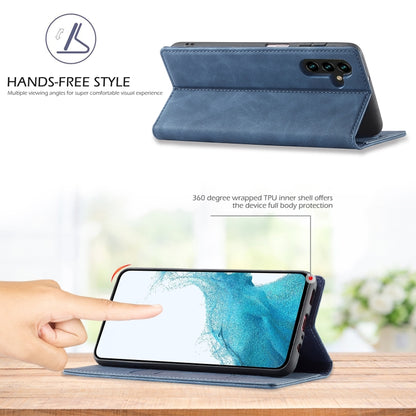 For Samsung Galaxy S24 FE 5G LC.IMEEKE Strong Magnetism Microfiber Leather Phone Case(Blue) - Galaxy S24 FE 5G Cases by LC.IMEEKE | Online Shopping UK | buy2fix