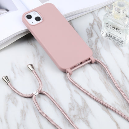 For iPhone 16 Pro Max Candy Colors TPU Protective Phone Case with Lanyard(Rose Gold) - iPhone 16 Pro Max Cases by buy2fix | Online Shopping UK | buy2fix