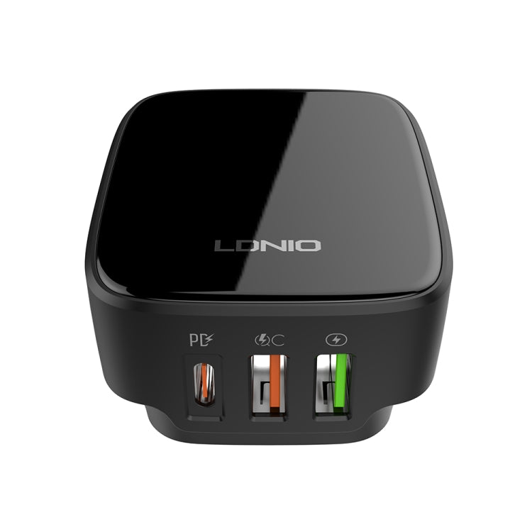 LDNIO Q334 32W Type-C + Dual USB Port Charger with 1m Micro USB Data Cable, Plug Type:US Plug(Black) - USB Charger by LDNIO | Online Shopping UK | buy2fix