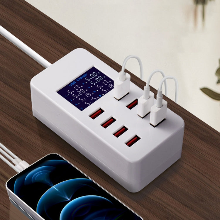 A8B 50W 8 Ports USB Smart Charging Station with Digital Display, Plug:AU Plug - Multifunction Charger by buy2fix | Online Shopping UK | buy2fix