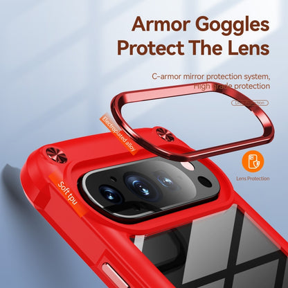 For Google Pixel 9 Pro XL TPU + PC Lens Protection Phone Case(Red) - Google Cases by buy2fix | Online Shopping UK | buy2fix