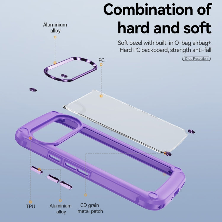 For Google Pixel 9 Pro XL TPU + PC Lens Protection Phone Case(Purple) - Google Cases by buy2fix | Online Shopping UK | buy2fix