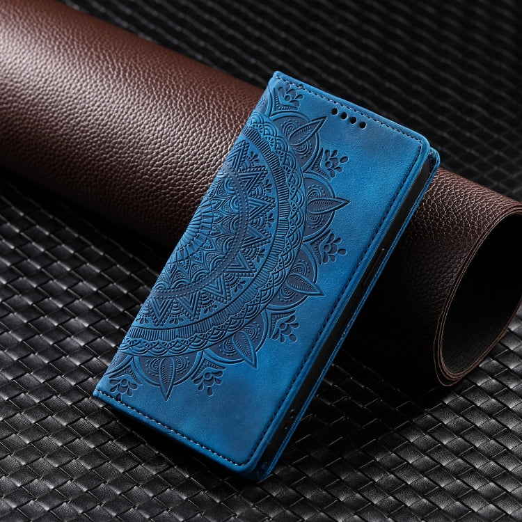 For Google Pixel 9 Pro XL Totem Embossed Magnetic Leather Phone Case(Blue) - Google Cases by buy2fix | Online Shopping UK | buy2fix