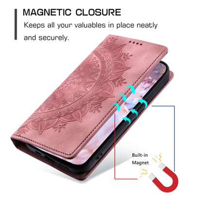 For Google Pixel 9 Pro XL Totem Embossed Magnetic Leather Phone Case(Rose Gold) - Google Cases by buy2fix | Online Shopping UK | buy2fix