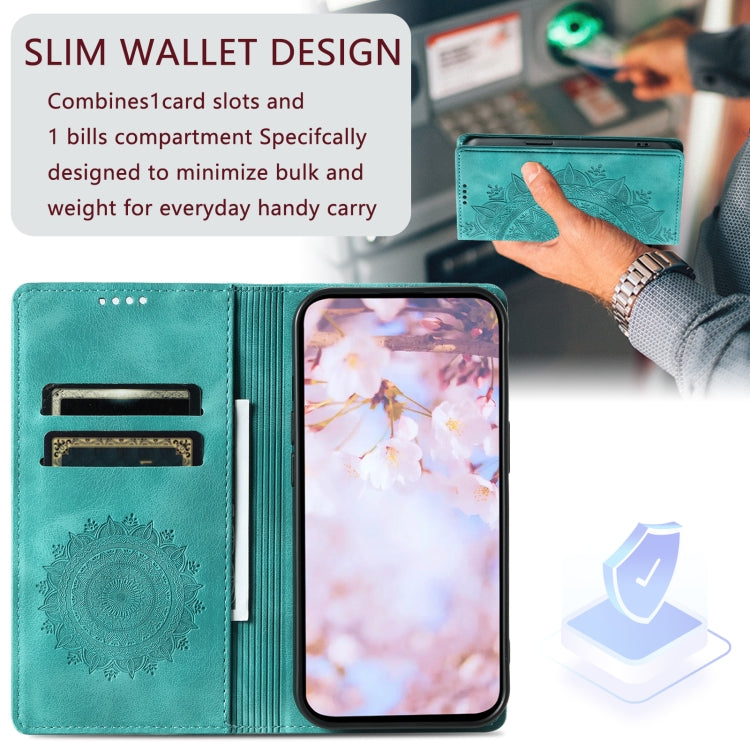 For Google Pixel 9 Pro XL Totem Embossed Magnetic Leather Phone Case(Green) - Google Cases by buy2fix | Online Shopping UK | buy2fix