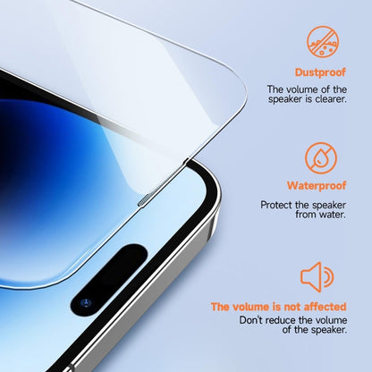 For iPhone 16 LK Easy Install HD Tempered Glass Film(Black) - iPhone 16 Tempered Glass by buy2fix | Online Shopping UK | buy2fix