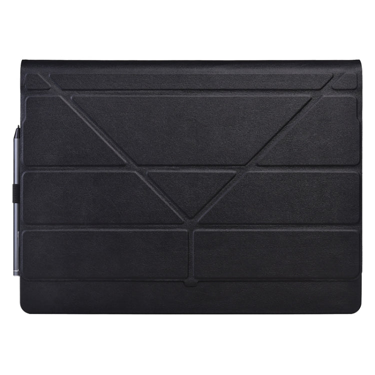 For Microsoft Surface Book 13.5 inch i5 Deformation All-inclusive Leather Laptop Case(Black) - Screen & Keyboard Cover by buy2fix | Online Shopping UK | buy2fix