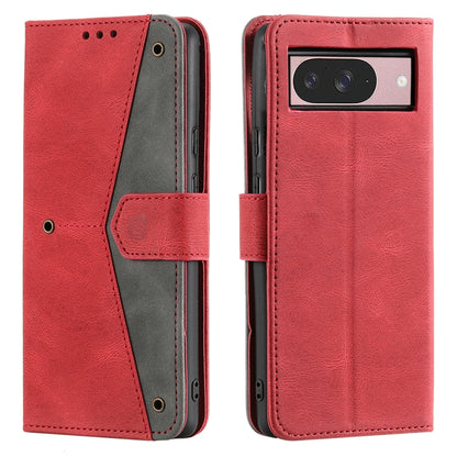 For Google Pixel 9 / 9 Pro Nail Skin Feel Stitching Calf Texture Leather Phone Case(Red) - Google Cases by buy2fix | Online Shopping UK | buy2fix