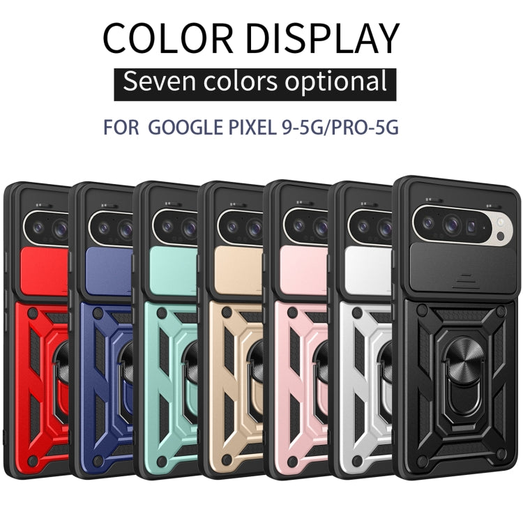 For Google Pixel 9 / 9 Pro Sliding Camera Cover Design TPU+PC Phone Case(Black) - Google Cases by buy2fix | Online Shopping UK | buy2fix