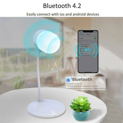 L4 Multifunctional Wireless Charging LED Desk Lamp with Bluetooth 5.0 Speaker(Green) - Desk Lamps by buy2fix | Online Shopping UK | buy2fix