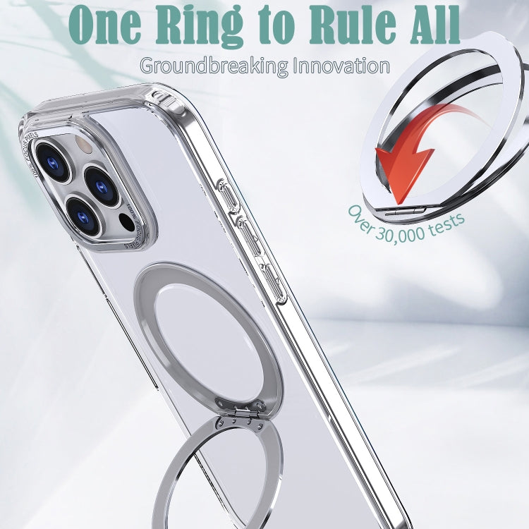 For iPhone 16 Pro Max Wing Series MagSafe Magnetic Ring Holder Phone Case(Transparent) - iPhone 16 Pro Max Cases by buy2fix | Online Shopping UK | buy2fix