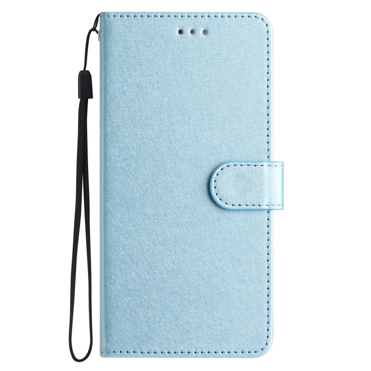 For iPhone 16 Plus Silk Texture Horizontal Flip Leather Phone Case(Light Blue) - iPhone 16 Plus Cases by buy2fix | Online Shopping UK | buy2fix