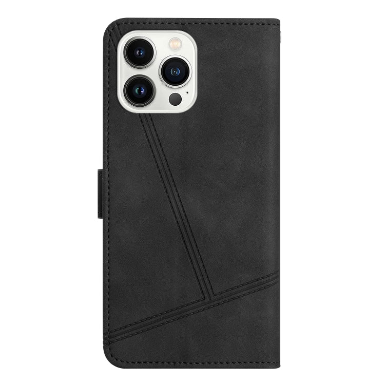 For iPhone 16 Pro Skin-feel Stitching Leather Phone Case(Black) - iPhone 16 Pro Cases by buy2fix | Online Shopping UK | buy2fix