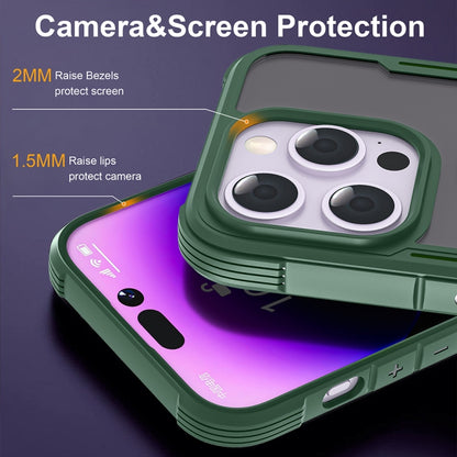 For iPhone 15 Pro Skin Feel Frosted MagSafe Magnetic PC Hybrid TPU Phone Case(Green) - iPhone 15 Pro Cases by buy2fix | Online Shopping UK | buy2fix