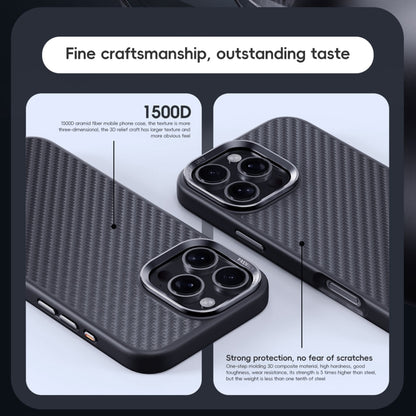 For iPhone 16 Carbon Fiber Kevlar MagSafe Magnetic Phone Case(Black) - iPhone 16 Cases by buy2fix | Online Shopping UK | buy2fix