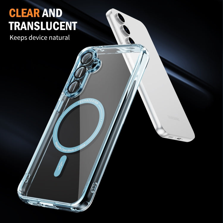 For Samsung Galaxy S23 FE 5G Airbag Magsafe PC Hybrid TPU Phone Case(Clear Blue) - Galaxy S23 FE 5G Cases by buy2fix | Online Shopping UK | buy2fix